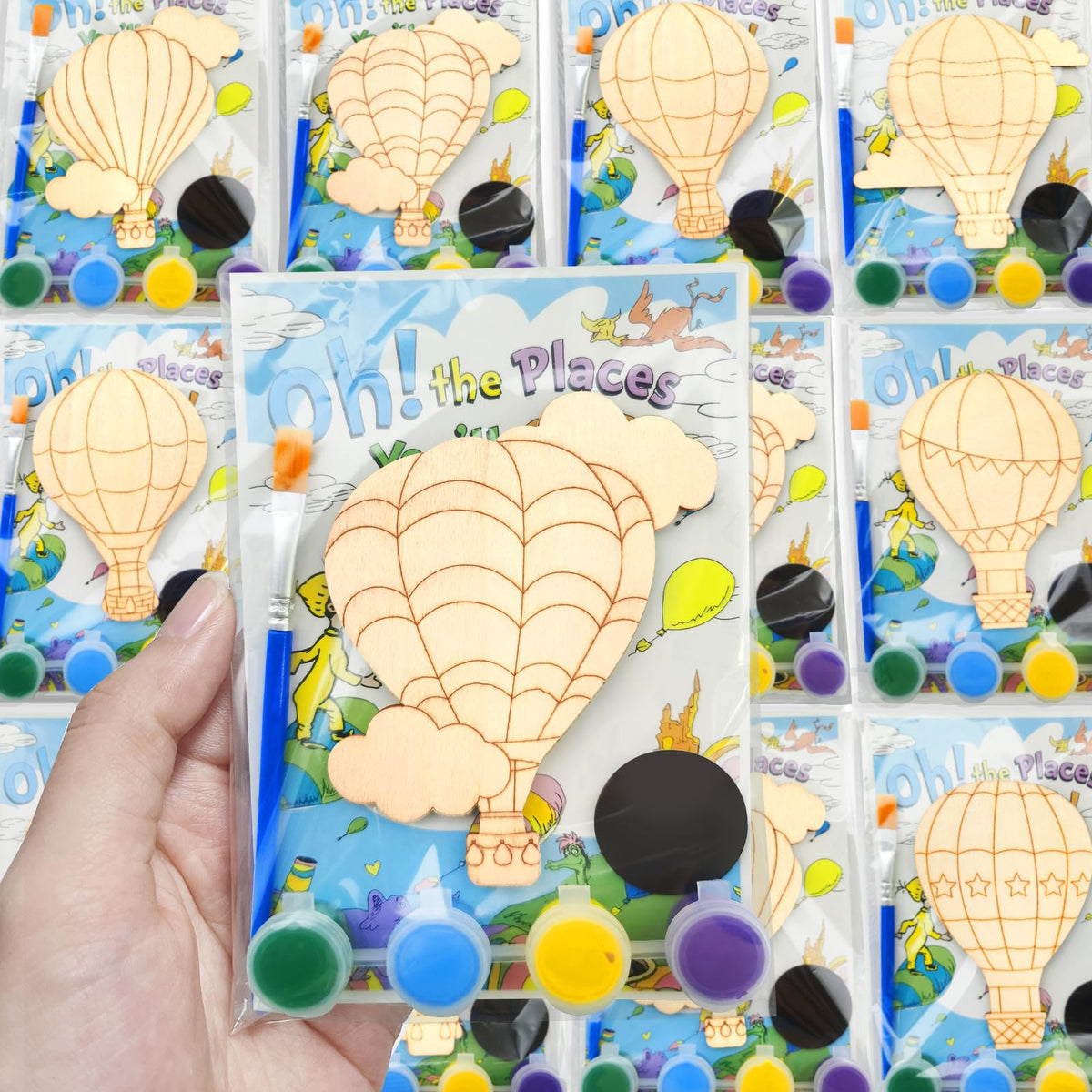 Higzyovn Oh the Places You Go balloon magnet ready to brighten a fridge after painting
