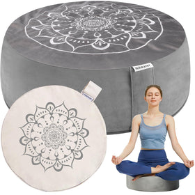 Hihealer meditation cushion with velvet cover supports focused practice