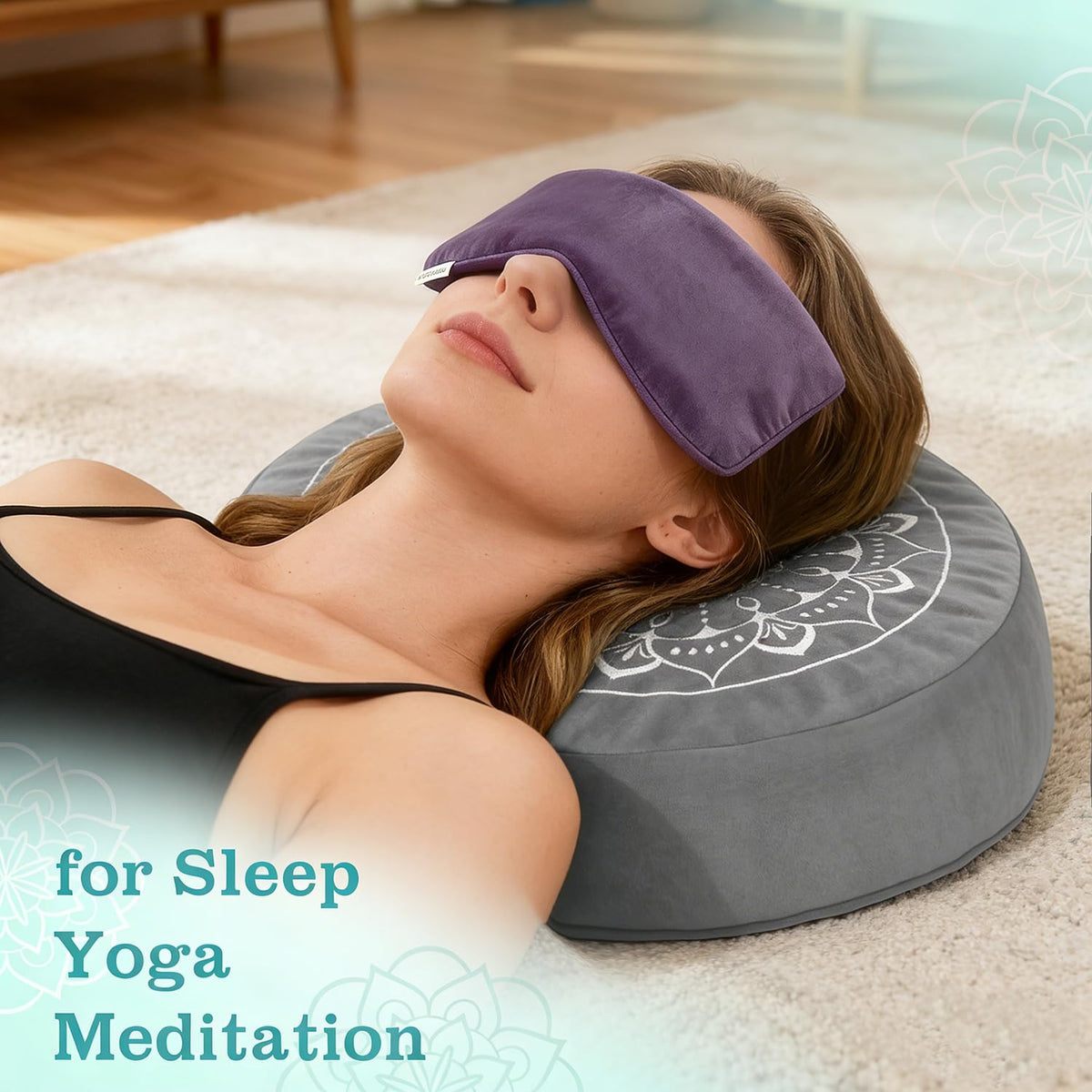Hihealer yoga buckwheat bolster enhances stability during stretches