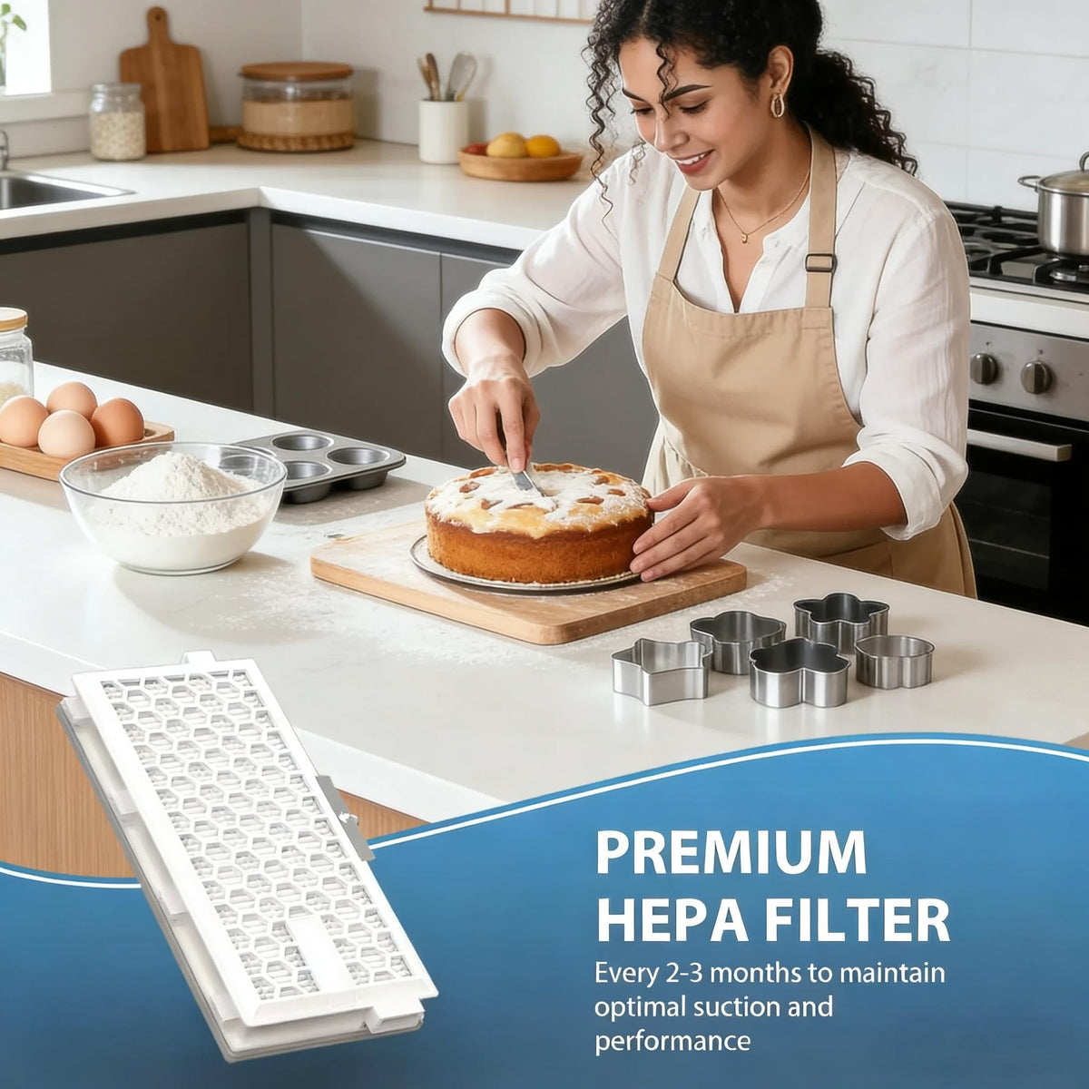 HIHEPA AirClean SF-HA 50 close-up reveals activated-carbon layer for odor control