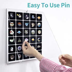 HIIMIEI high-clarity lid and felt backing protect 3D pin details
