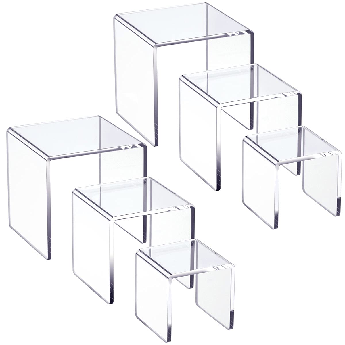 HIIMIEI clear acrylic display risers collection highlights figures with crystal clarity for easy viewing