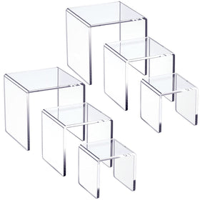 HIIMIEI clear acrylic display risers collection highlights figures with crystal clarity for easy viewing