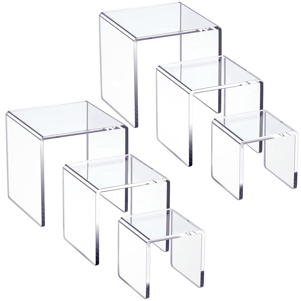 HIIMIEI clear acrylic display risers collection highlights figures with crystal clarity for easy viewing