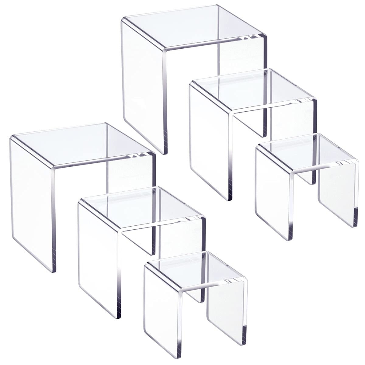 HIIMIEI clear acrylic risers for collection-display enhance visibility of figures