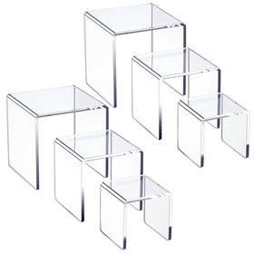 HIIMIEI clear acrylic risers for collection-display enhance visibility of figures