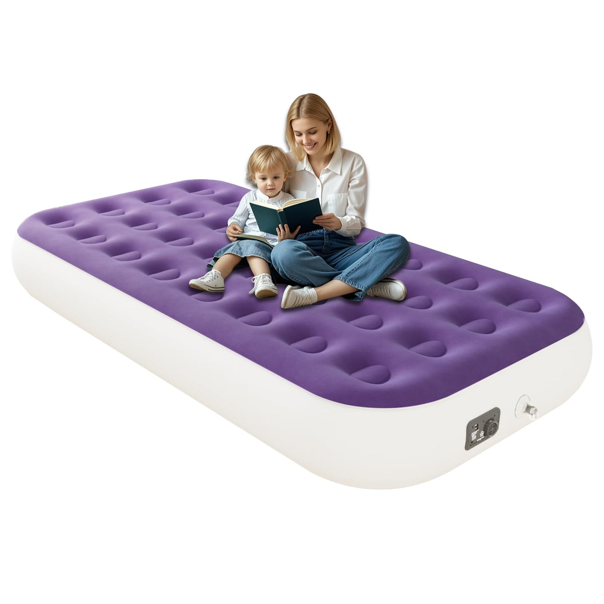 Hikersky twin air mattress velvet surface offers slip-free comfort.