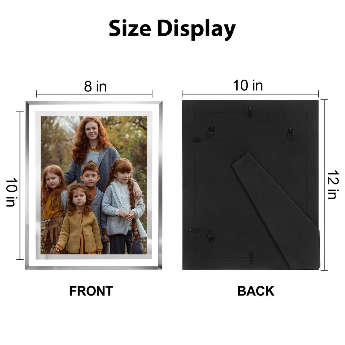 HIKWADERY tabletop display frame in silver finish elevating photos