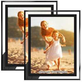 HIKWADERY 8x10 frame front view in black highlighting crisp photo clarity