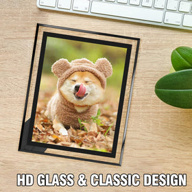 HIKWADERY 8x10 frame tabletop insert shows easy photo inlay