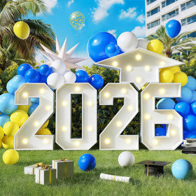 HILAVO 2026 light-up number marquee 3ft glowing for standout graduation photos