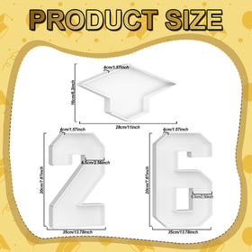 Hilavo graduation-cap charcuterie board ready for 13.7 inch centerpiece