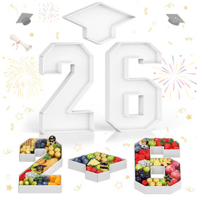 Hilavo 26-charcuterie numbers fillable graduation cap display for party tables