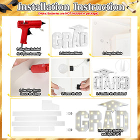 HILAVO LED grad letters glow, ideal for indoor or outdoor décor.