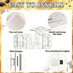 HILAVO reinforced foam backstands keep the letters upright during events.