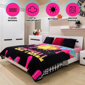 Hillsuren blanket features playful softball ice cream drip design to brighten decor