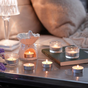 Hilumida unscented tea lights 200-pack emergency lighting during outages.