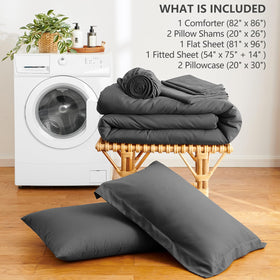 HIMEET bed-in-a-bag contents arranged for quick setup
