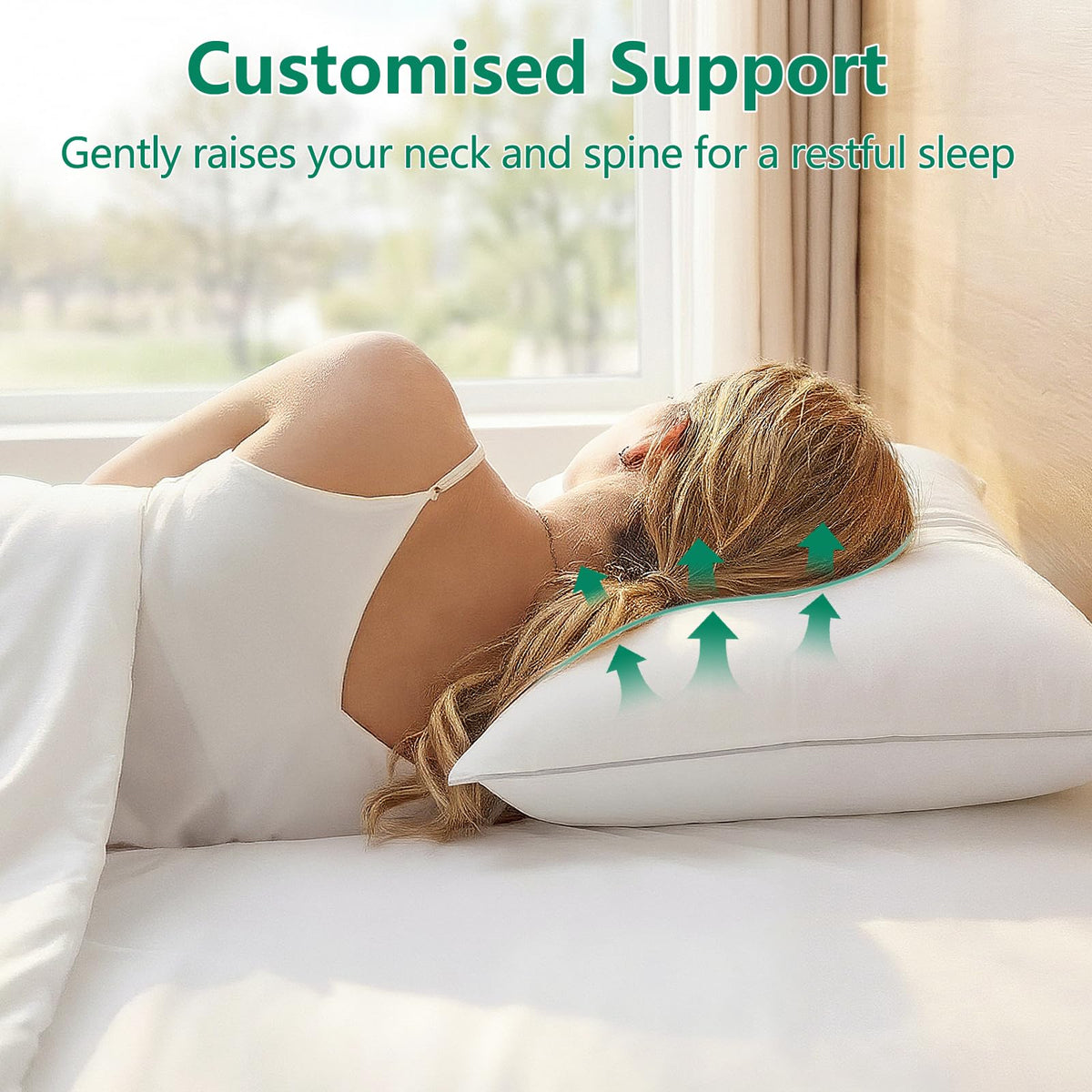 HIMEET pillow in a guest room setup adds inviting comfort