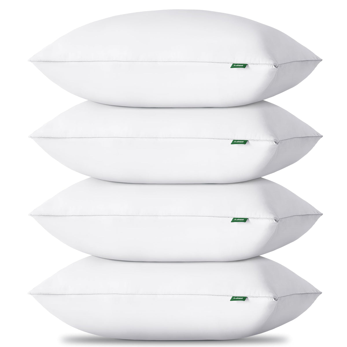 HIMEET four-pack pillows ready for unboxing in a cozy bedroom