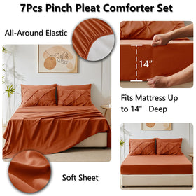 HIMEET Pintuck Bed in a Bag geometric pattern close-up showing refined texture