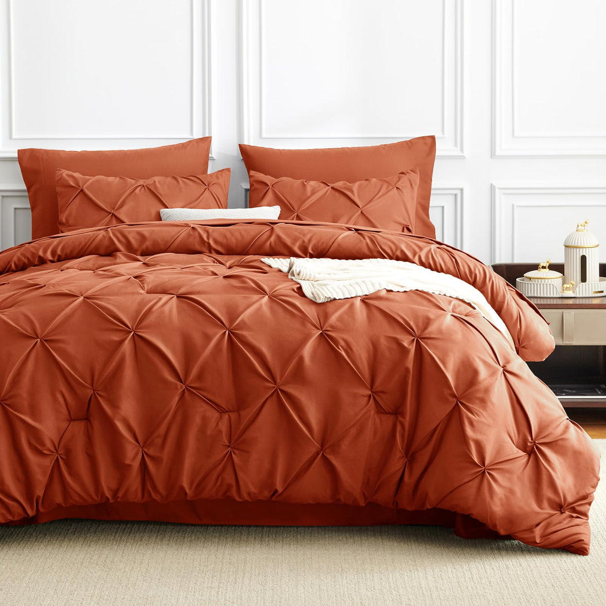 HIMEET Pintuck Bed in a Bag OEKO-TEX certified fabric for peace of mind