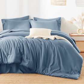 HIMEET grayish blue fabric texture for serene bedrooms