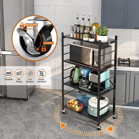 Himix storage shelves with 20 hooks for versatile organization