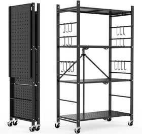 Himix 4-tier storage shelves structure for organized pantry storage