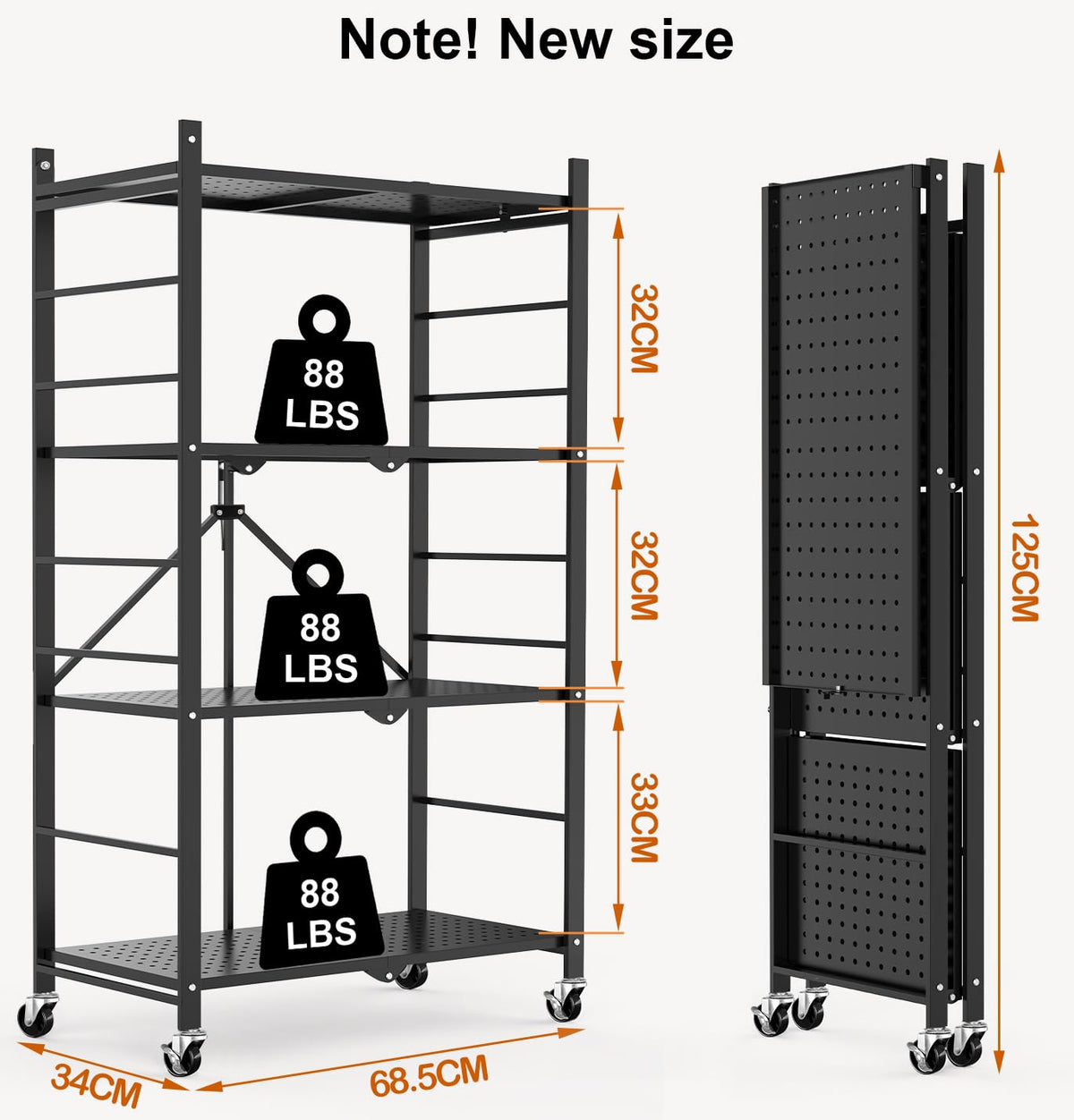 Himix adjustable feet stabilize the rack on uneven floors