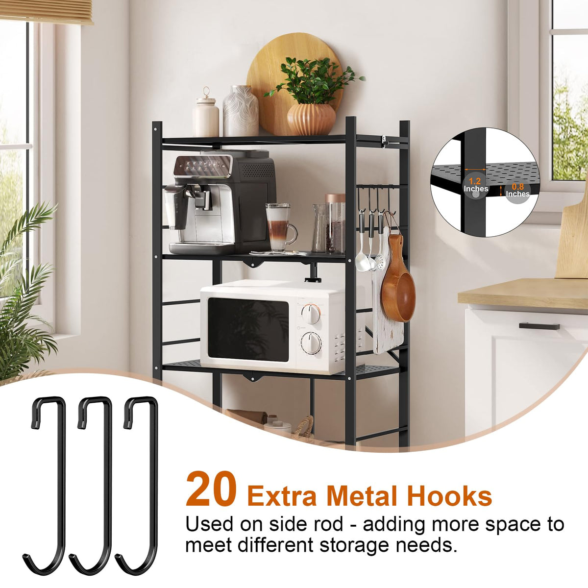 Himix shelves on wheels with lockable casters for easy relocation