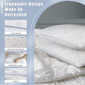 HIMOON pillow cover closeup reveals breathable, skin-friendly fabric for comfort.