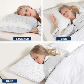 HIMOON pillows in bedding set ideal for couples sharing a bed.