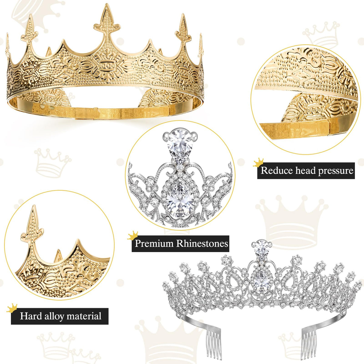 Hinly prom princes crown highlights royal styling at events.