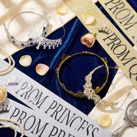 Hinly prom princess crown complements fairy tale outfits.