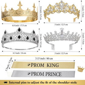 Hinly prom queen crown sparkles to elevate party attire.