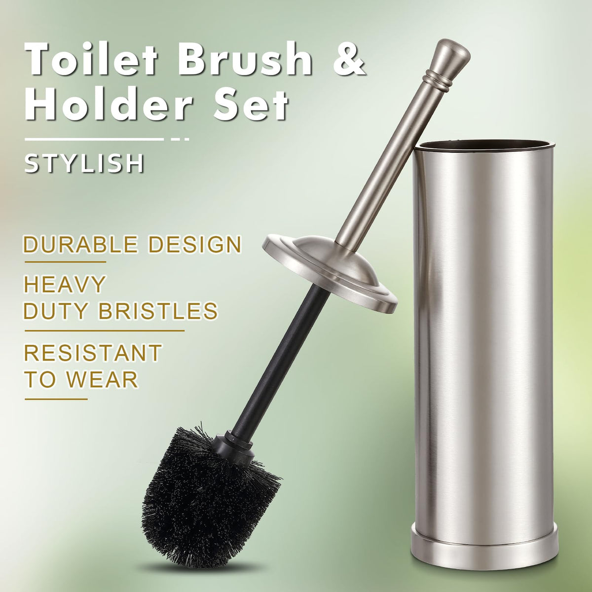 Hioflyme dense nylon bristles tackle grime and limescale in a single swipe.