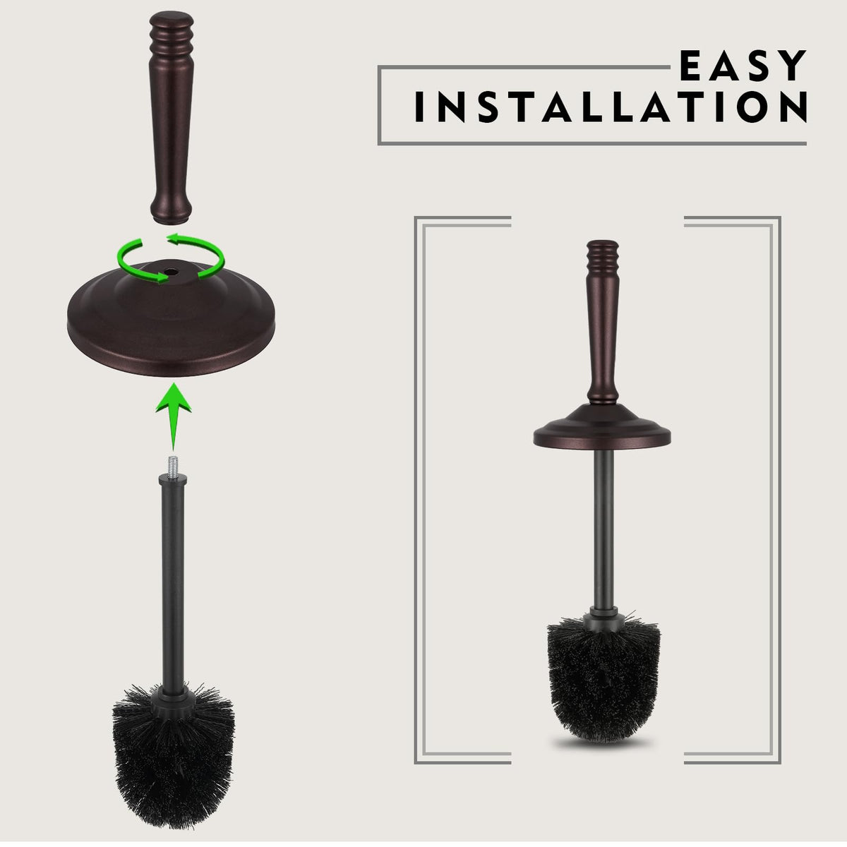 Modern bathroom with Hioflyme bronze brush and holder