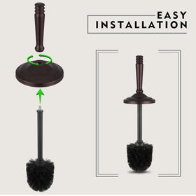 Modern bathroom with Hioflyme bronze brush and holder
