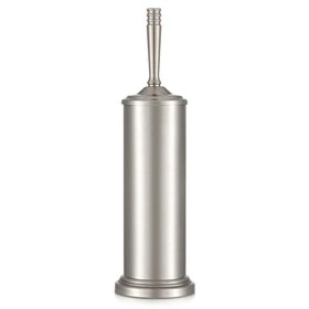 Hioflyme stain nickel toilet brush base shows stable, space-saving storage.