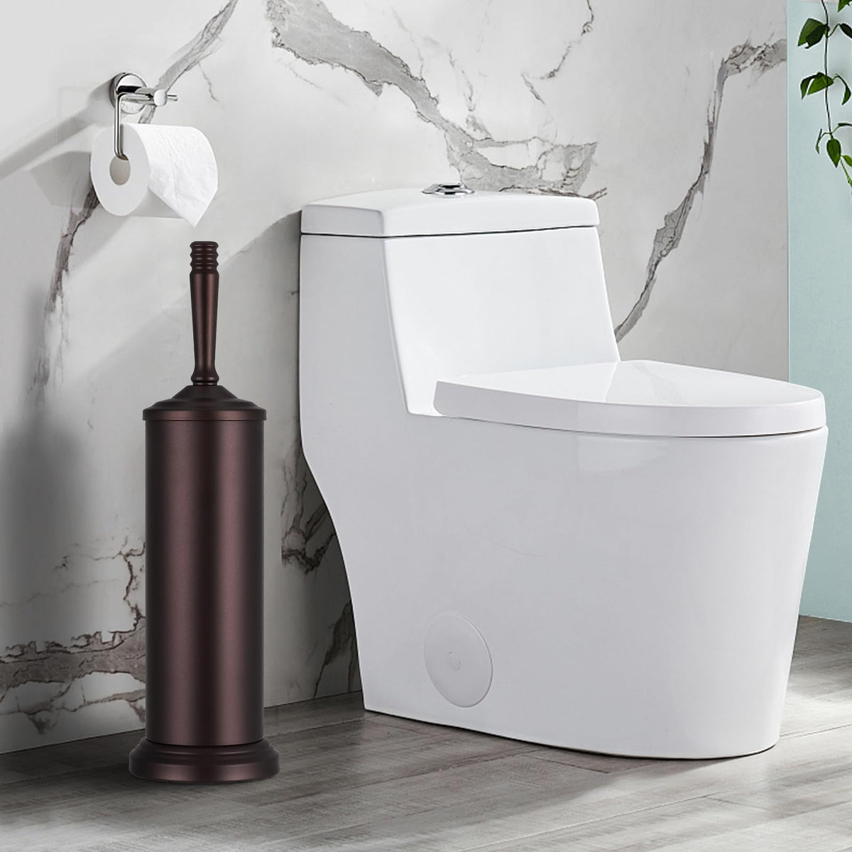 Durable Hioflyme bronze toilet brush for lasting performance