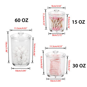 Hipiwe 60oz apothecary jar interior view shows crystal-clear visibility.
