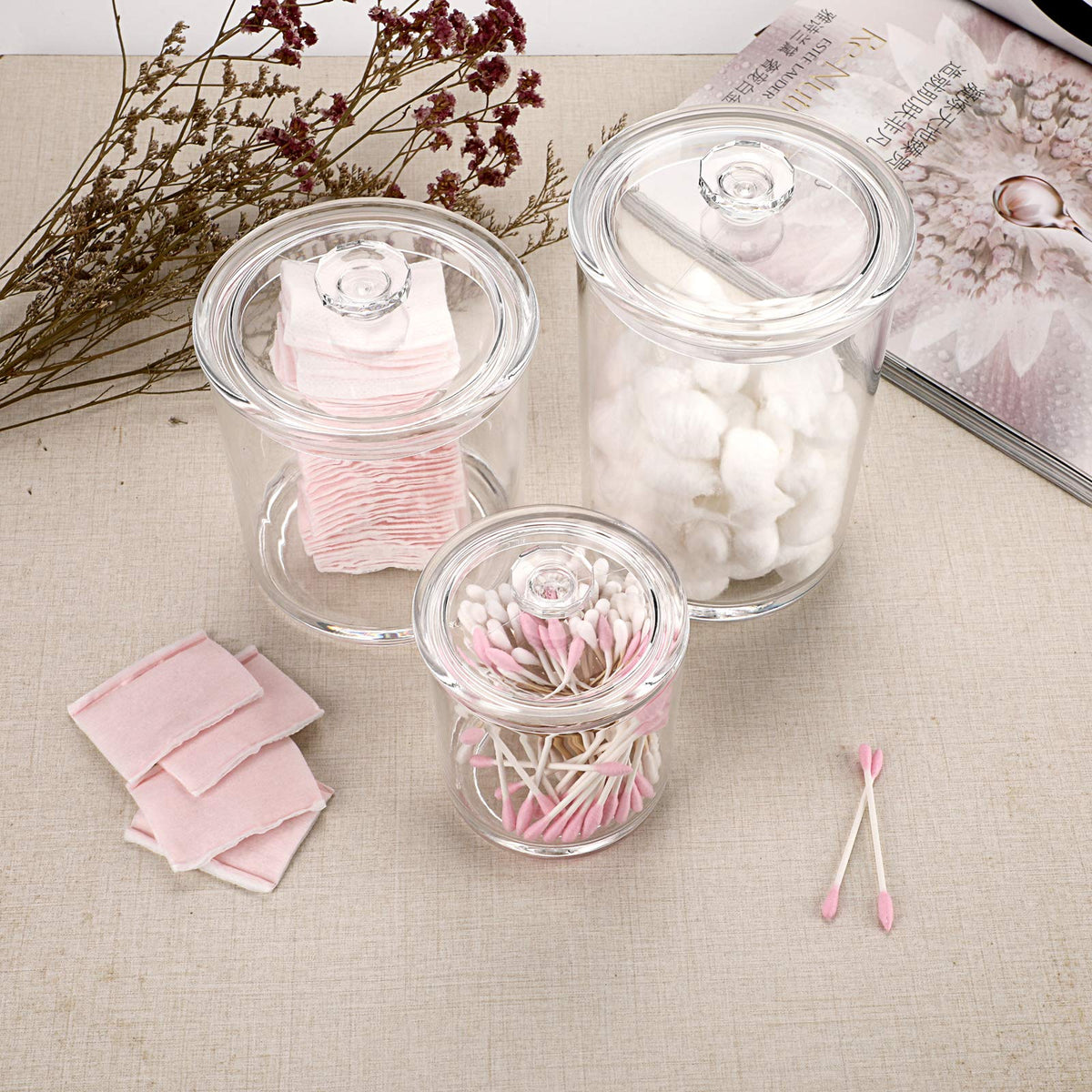 Hipiwe apothecary jars in a gift-ready three-pack display.