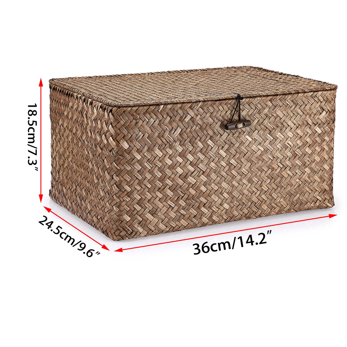 Hipiwe gift-ready seagrass basket with lid suitable for housewarmings or birthdays