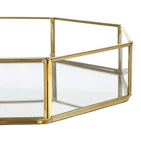 Hipiwe glass mirror tray adds bright reflection to vanity space