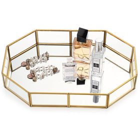 Hipiwe gold jewelry tray on dresser keeps pieces organized and accessible