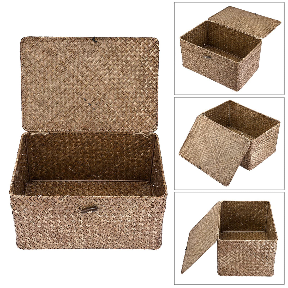 Hipiwe large storage basket on shelf helps reduce clutter with decorative touch