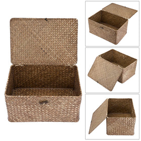 Hipiwe large storage basket on shelf helps reduce clutter with decorative touch