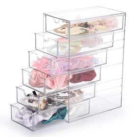 Hipiwe jewelry and cotton balls drawer stores small items separately.