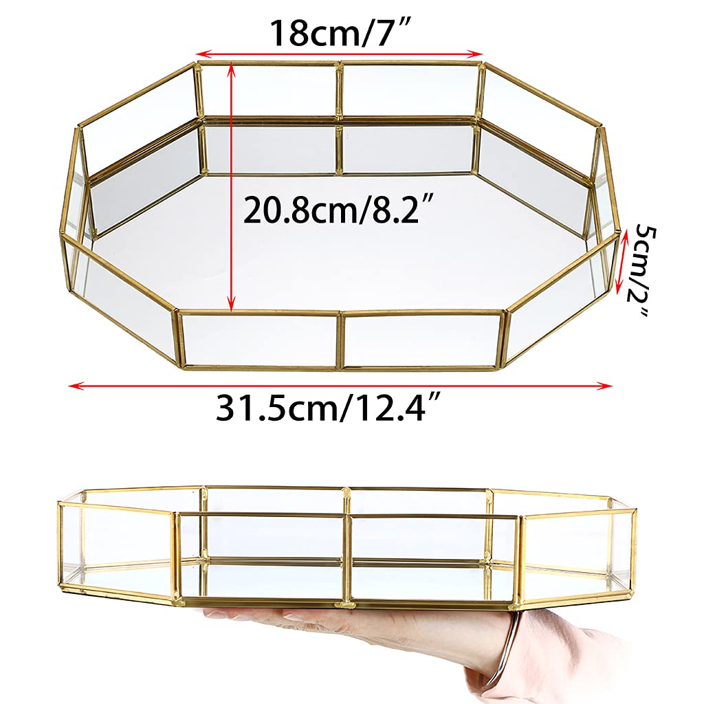 Hipiwe metal gold tray offers non-slip base and surface protection